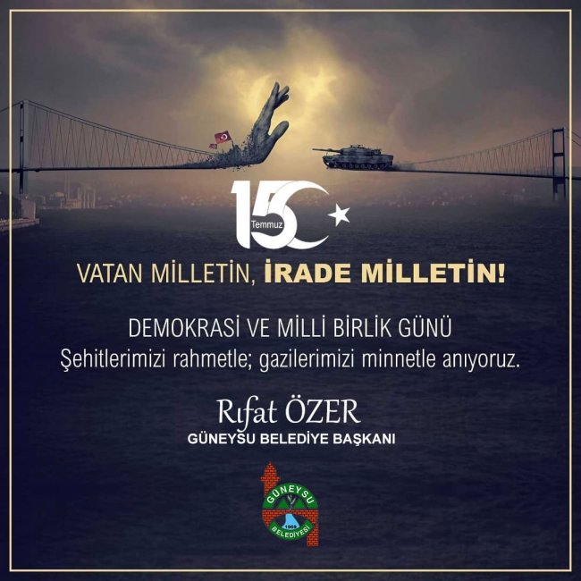 BAŞKAN ÖZER'DEN 15 TEMMUZ MESAJI