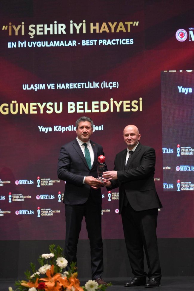 BELEDİYEMİZE ULAŞIM VE HAREKETLİLİK ALANINDA ÖDÜL