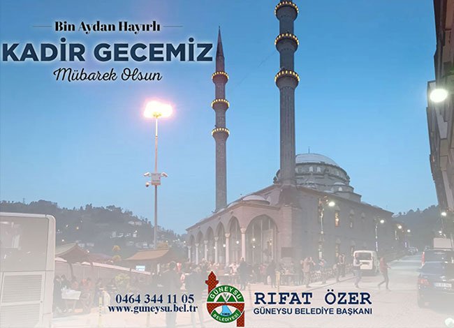 BAŞKAN ÖZER'DEN KADİR GECESİ MESAJI