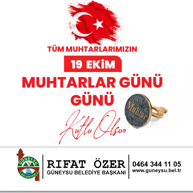 BAŞKAN ÖZER'DEN MUHTARLAR GÜNÜ MESAJI